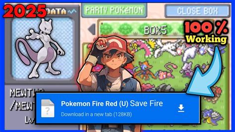 pokemon red save file download.